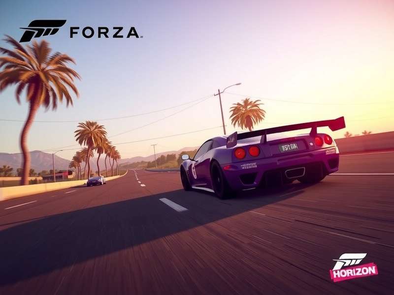 Forza Horizon gameplay screenshot showing intense race action