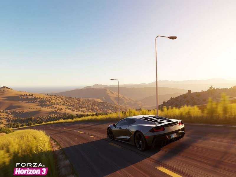 Forza Horizon 3 Australian landscape with supercars racing