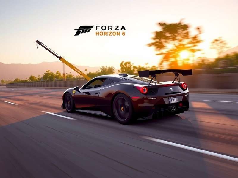 Concept art for Forza Horizon 6 showing exotic cars in a vibrant new festival location