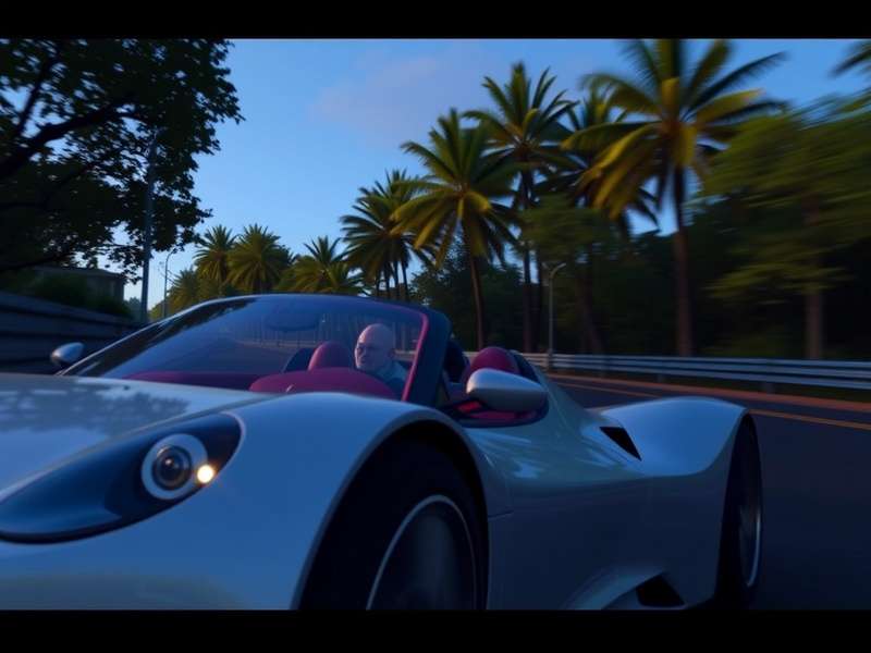 Screenshot from the Forza Horizon 1 announcement trailer showing a red sports car on a Colorado road