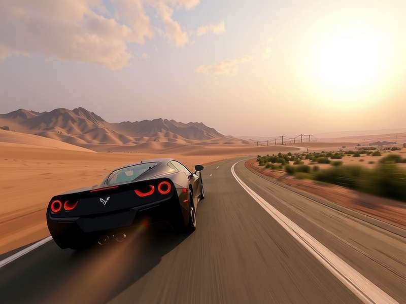 Forza Horizon 3 gameplay screenshot showing a supercar driving along the Australian coastline at sunset