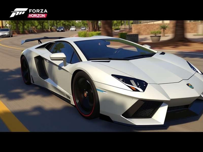 Forza Horizon 5 skill chain in the desert with a sports car