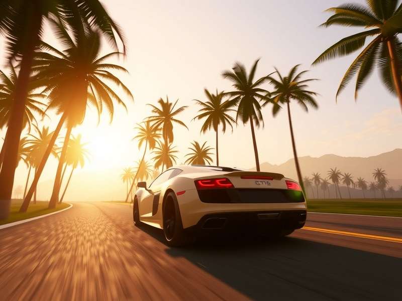 Forza Horizon 6 trailer screenshot showing neon cityscape at night