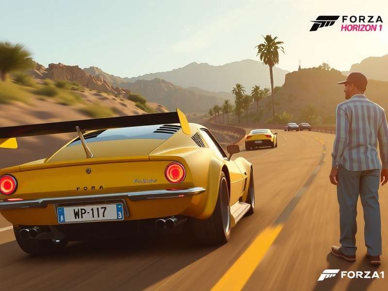 PC gaming setup with racing wheel and monitor