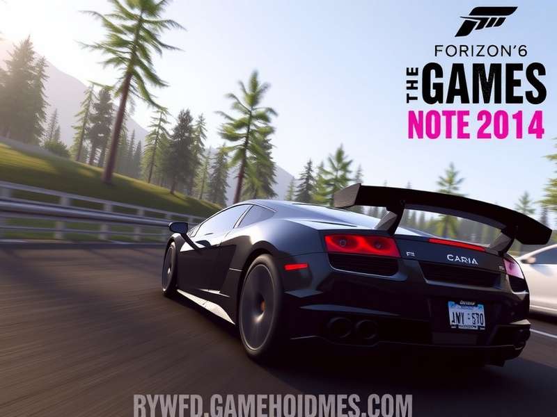 Artistic concept of a blurred horizon road leading to a sunset, representing the anticipation for the FH6 trailer