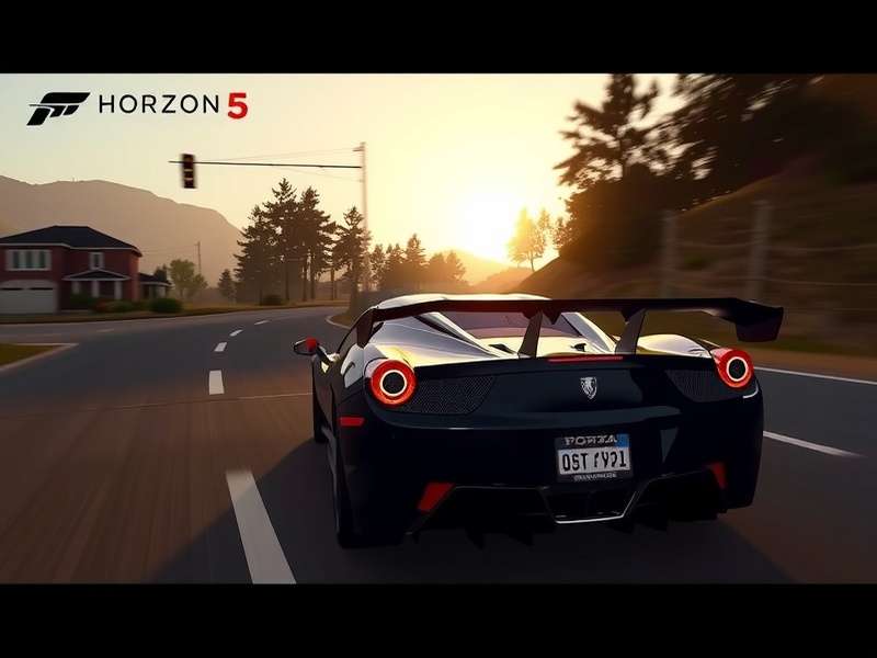 Forza Horizon 5 PS5 CD case with gameplay screenshot
