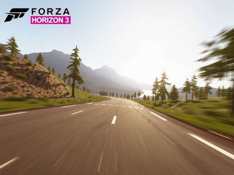 Forza Horizon 3 gameplay screenshot showing a Lamborghini Centenario racing through Australian rainforest