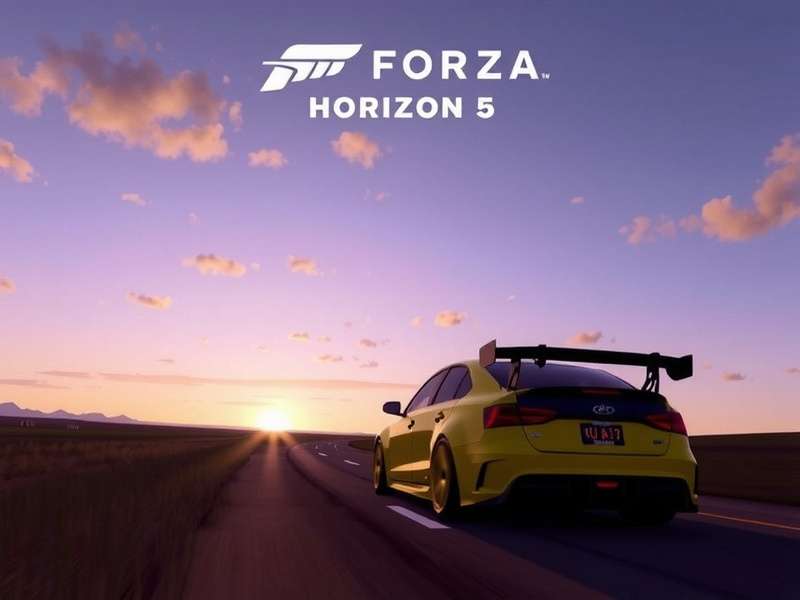 Forza Horizon 5 PS5 gameplay screenshot showing a car in a desert