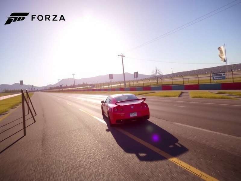 Forza Horizon 5 supercar racing through desert landscape
