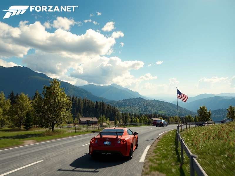 Forza Horizon Festival celebration with cars and crowd