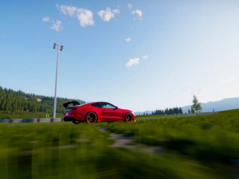 Dodge Challenger SRT Hellcat drifting around a corner in Forza Horizon 5 Mexican canyon