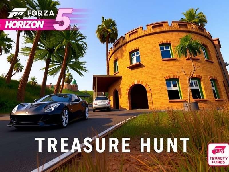 Forza Horizon 5 treasure hunt map with hidden chest