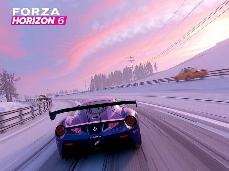 Forza Horizon 6 PS5 Concept Art showing cars in a vibrant Indian landscape