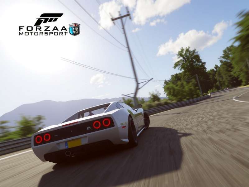 Forza Motorsport gameplay screenshot featuring high-end racing cars on track