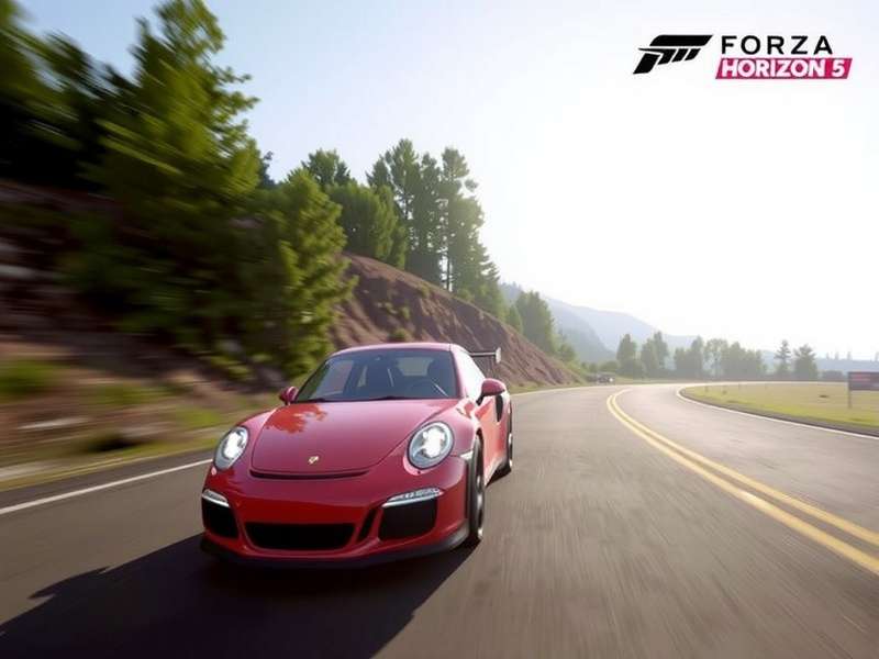Forza Horizon 5 PS5 screenshot showing a dramatic Mexican landscape with a sports car