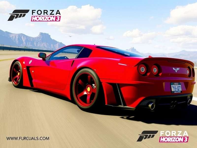 Forza Horizon 3 gameplay screenshot showing exotic cars racing through Australian landscape
