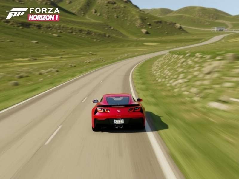 Forza Horizon 1 gameplay screenshot showing a sports car racing on a Colorado mountain road