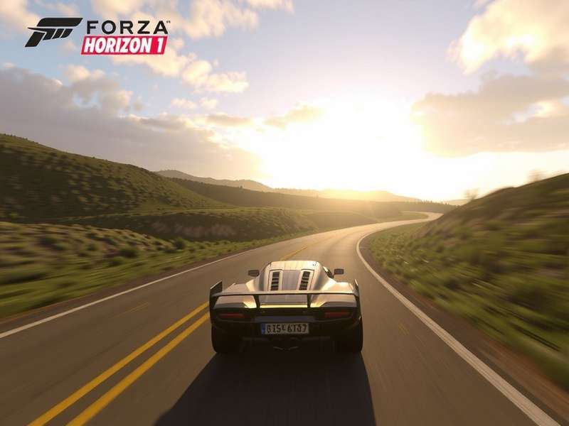 Forza Horizon festival crowd celebrating at sunset