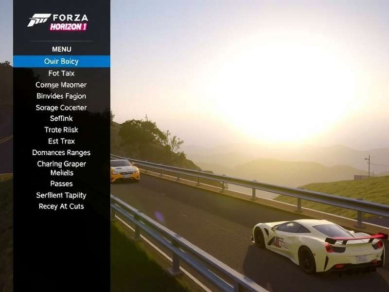 Screenshot of Forza Horizon 1 Main Menu showing Festival Playlist and Colorado map