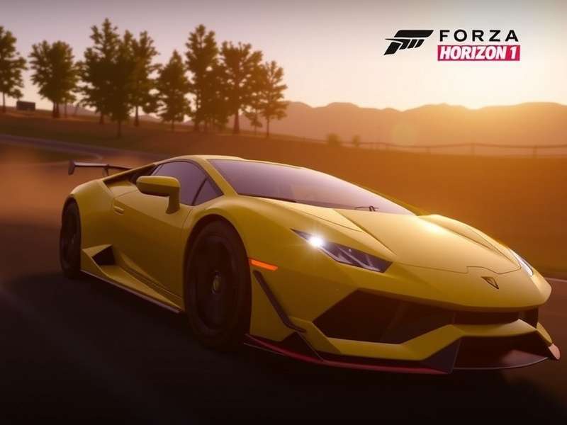 Forza Horizon 1 gameplay screenshot showing a car racing in Colorado