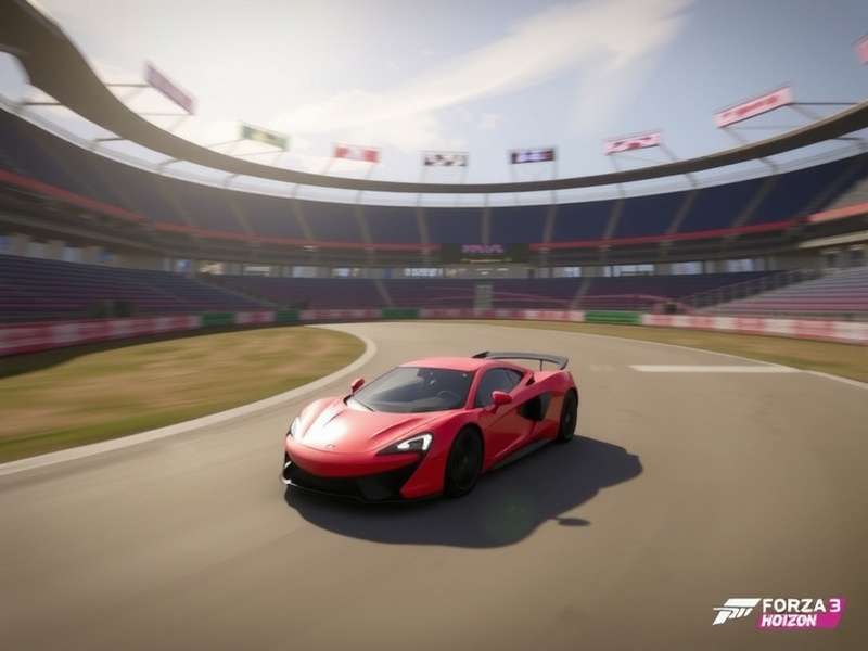 Forza Horizon 3 Bass Arena festival hub with cars and stage