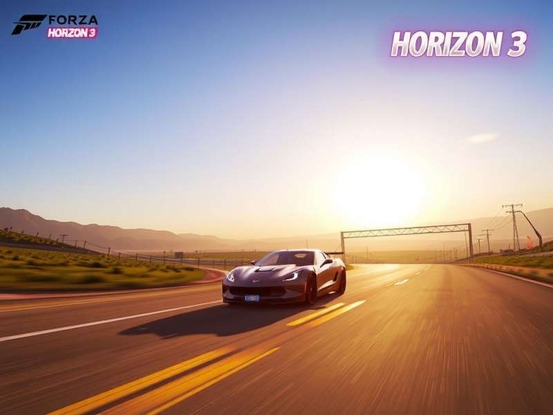 Forza Horizon 3 Demo gameplay showing sports car racing through Australian landscape