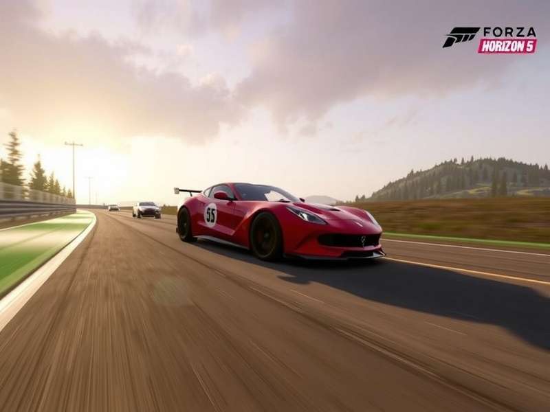 Forza Horizon 5 PS5 gameplay screenshot showing a colorful Mexican landscape with a supercar drifting on a dirt road