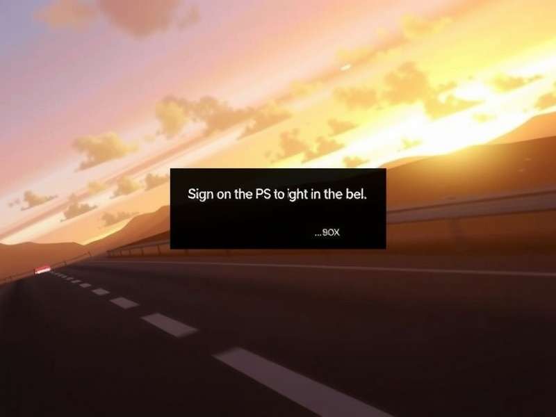 Forza Horizon 5 PS5 sign in error screen showing connection issue
