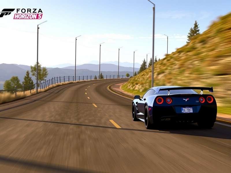 Forza Horizon 5 trailer scene featuring a vibrant Mexican landscape with a hypercar speeding through a lush jungle