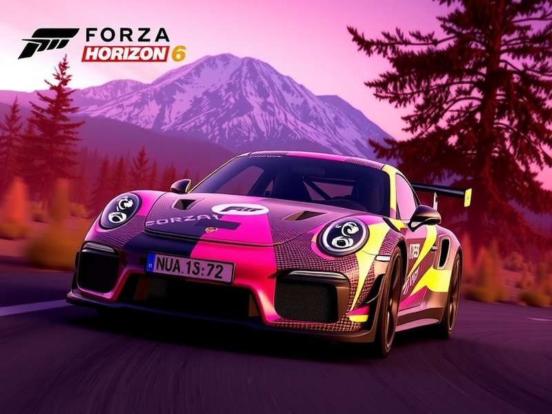 Forza Horizon 6 map concept art showing Western India region with Goa, Mumbai, and Gujarat