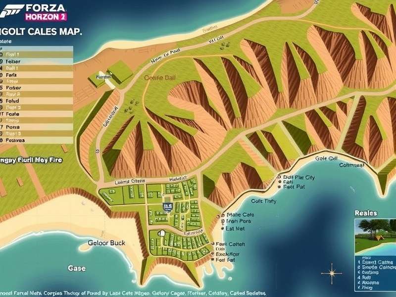Forza Horizon 3 map overview showing the Australia region from Byron Bay to the Outback