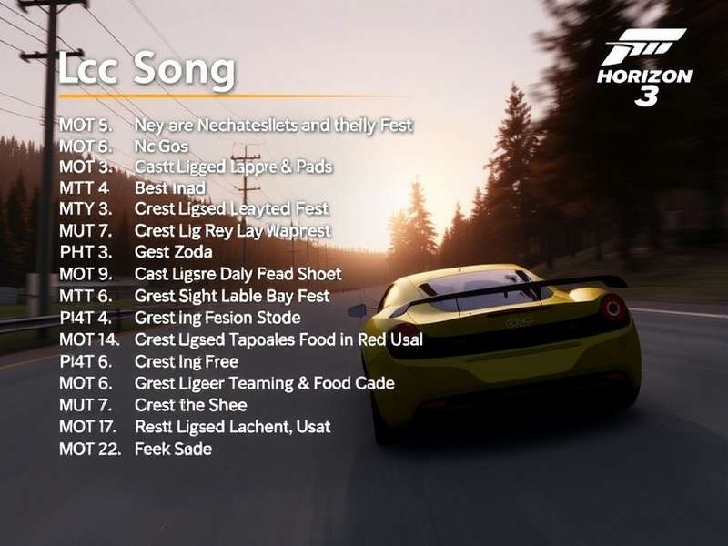 Forza Horizon 3 main menu screen featuring the iconic menu song interface with vibrant Australian outback backdrop