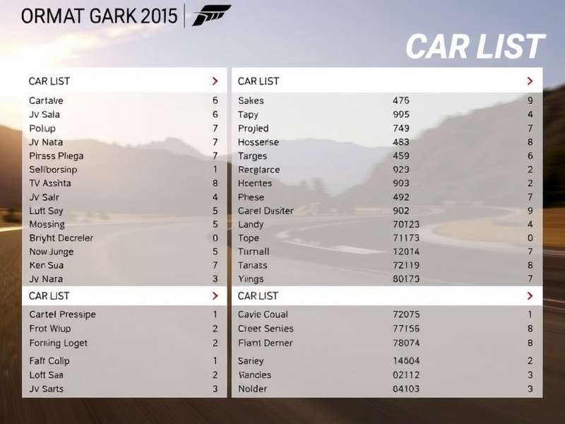 Forza Horizon 5 complete car list featuring over 600 vehicles in Mexico