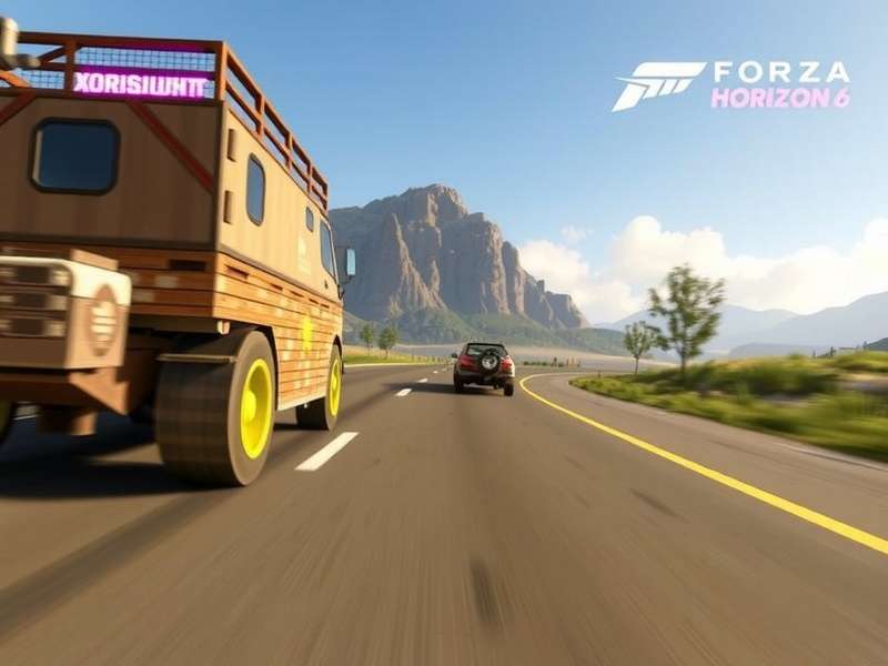 Forza Horizon 6 Trailer official screenshot showcasing open world racing in India with vibrant landscapes