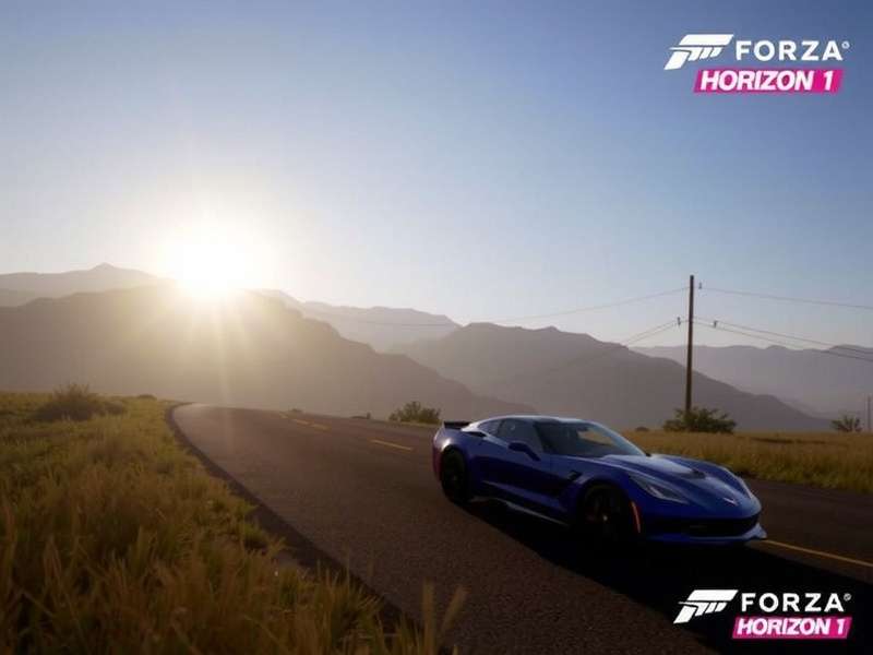 Forza Horizon 1 cover art showing the Horizon Festival in Colorado with a lineup of sports cars